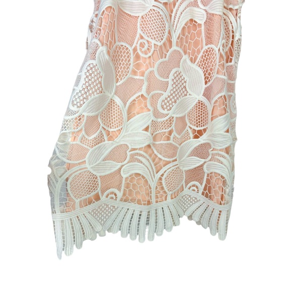 Lovers + Friends White Lace Caspian Mini Dress Fairy Graduation Bachelorette EUC - Picture 4 of 9